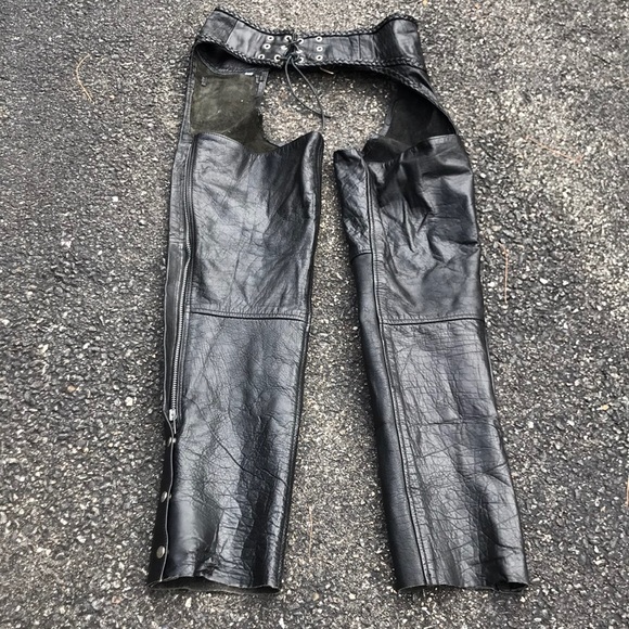 Silver Bike Lace Up Chaps- Womens XXS - Picture 10 of 14